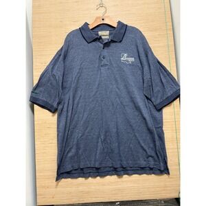 Dunbrooke Mens XL Blue Mercerized Cotton Louisiana Lumber Polo Shirt Boise Logo